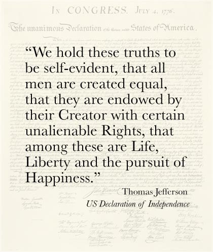 Declaration of Independence with the 35 words